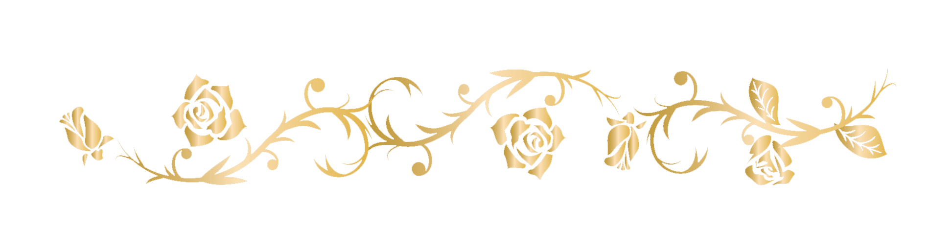 バラをモチーフにした装飾ライン